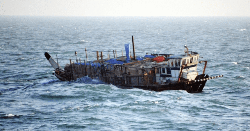 Iranian Vessel Sinks