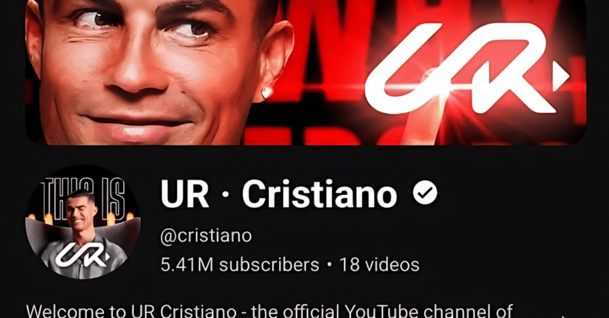 Ronaldos YouTube Channel hits 1 Million Subscribers in Lightning Fast 90 Minutes 1