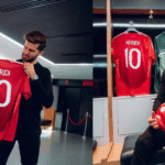 Shaheen makes history as the first Asian Muslim to unveil the Manchester United kit