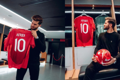 Shaheen makes history as the first Asian Muslim to unveil the Manchester United kit