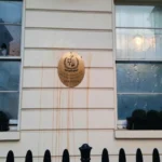 Vandals Attack Pakistani High Commission in London Break Windows