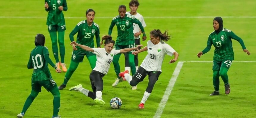 Zulfia Nazir and Zahmena Malik Pakistan 0 1 Saudi Arabia Six Nations Womens Tournament 2023 1160x535 1