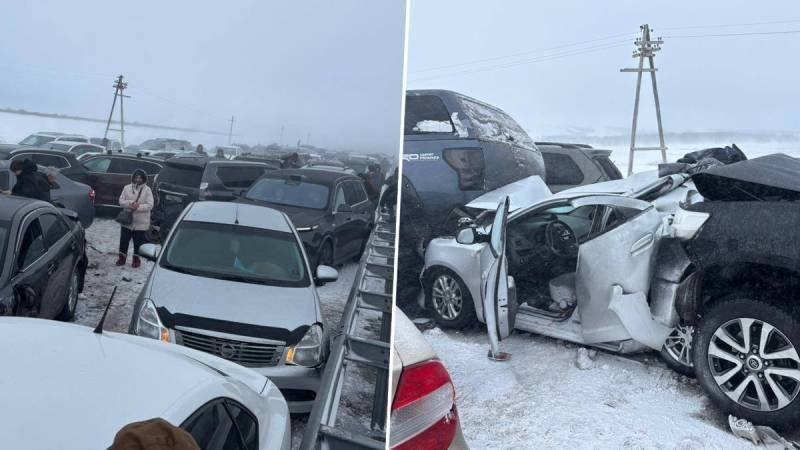 kazakhstan snowstorm triggers 95 vehicle collision 20 injured 1736051709 2662
