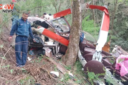 Helicopter Crashes in North India 6 Aboard