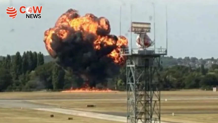 Small Aircraft Crashes in Flames at Southend Airport