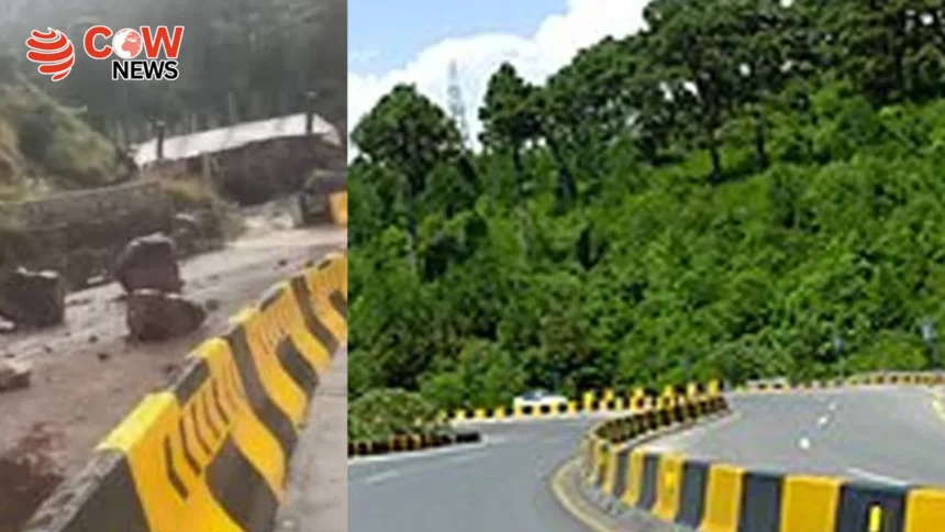 Landslide Blocks Half of Murree Expressway Traffic Alert