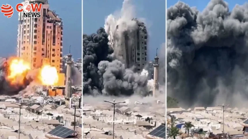 53 Palestinians Killed 16 Towers Destroyed in Gaza