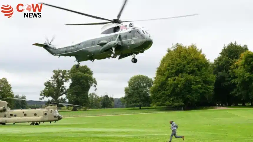 Trumps helicopter makes emergency landing