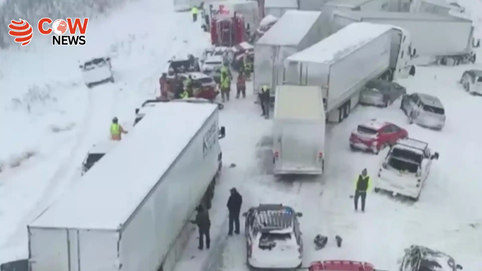 Massive Pileup As Snowstorm Triggers Chaos In Michigan | The COW News
