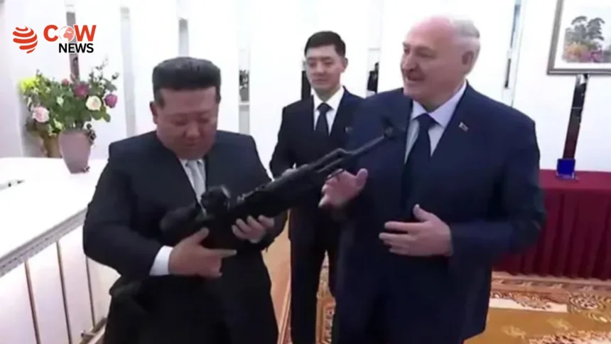Belarus Leader Gifts Rifle to Kim Jong Un in Meeting 1 Belarus Leader Gifts Rifle to Kim Jong Un in Meeting