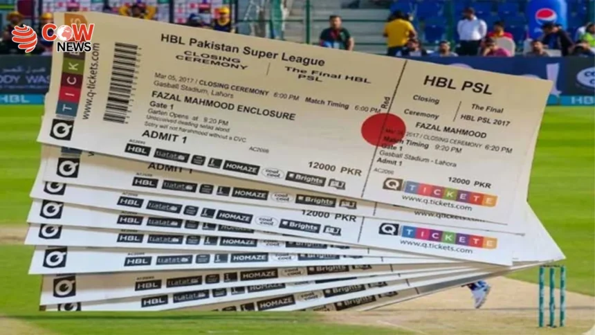 PCB Announces Ticket Prices for Upcoming Cricket Matches 1