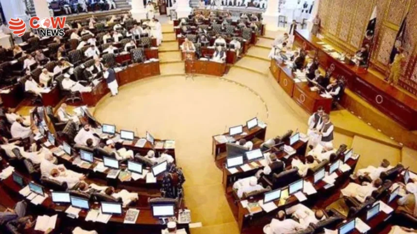 PML-N MPA Protest After Speech Blocked in KP House 1 PML N MPA Protest After Speech Blocked in KP House