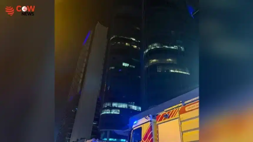 Fire Erupts at Dubai Emirates Financial Towers UAE Fire 1 Fire Erupts at Dubai Emirates Financial Towers UAE Fire - The COW News