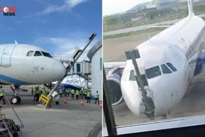 New IndiGo Airbus Hits Airport Docking Pole Srinagar - The COW News